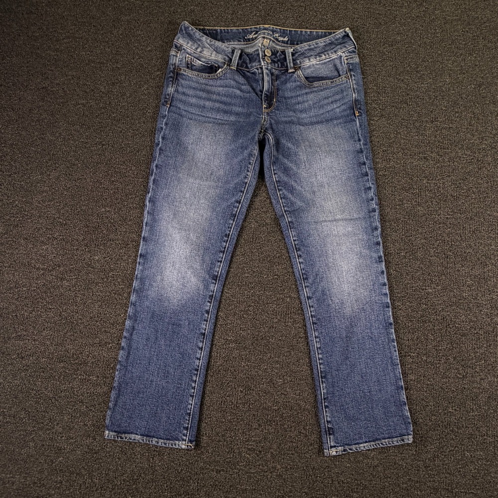 American Eagle Vintage Jeans Womens 6 (31x25) Artist Blue Stretch EUC